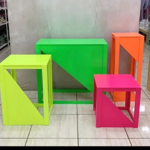 Mesas Cubos media Tapa X3 unidades