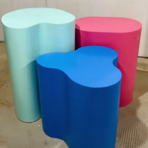 Trio de mesa Trébol pintado