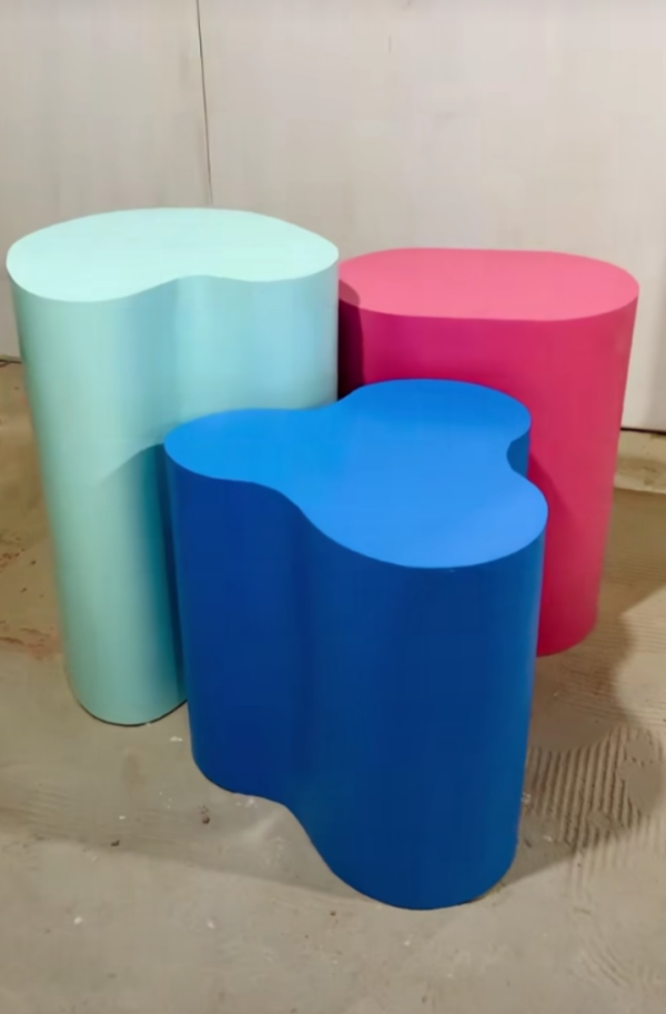 Trio de mesa Trébol pintado